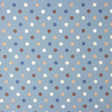 Baumwoll-Popeline Multi Dots Blau Denim - Ribes y Casals