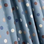 Baumwoll-Popeline Multi Dots Blau Denim - Ribes y Casals