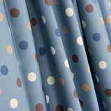 Baumwoll-Popeline Multi Dots Blau Denim - Ribes y Casals