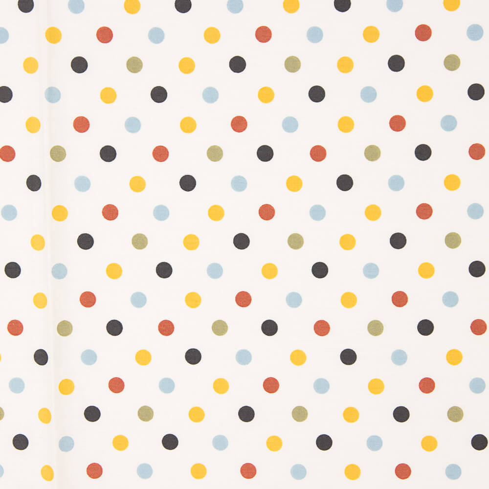 Baumwolle Popeline Multi Polka Dot Ecru - Ribes y Casals