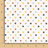 Baumwolle Popeline Multi Polka Dot Ecru - Ribes y Casals