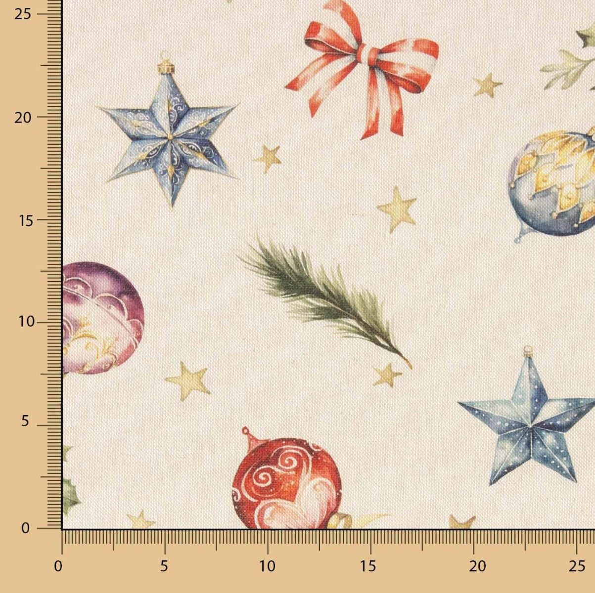 Cuya Cotton Canvas Stoff Weihnachten Enchanted - Breite 160 cm - Ribes y Casals
