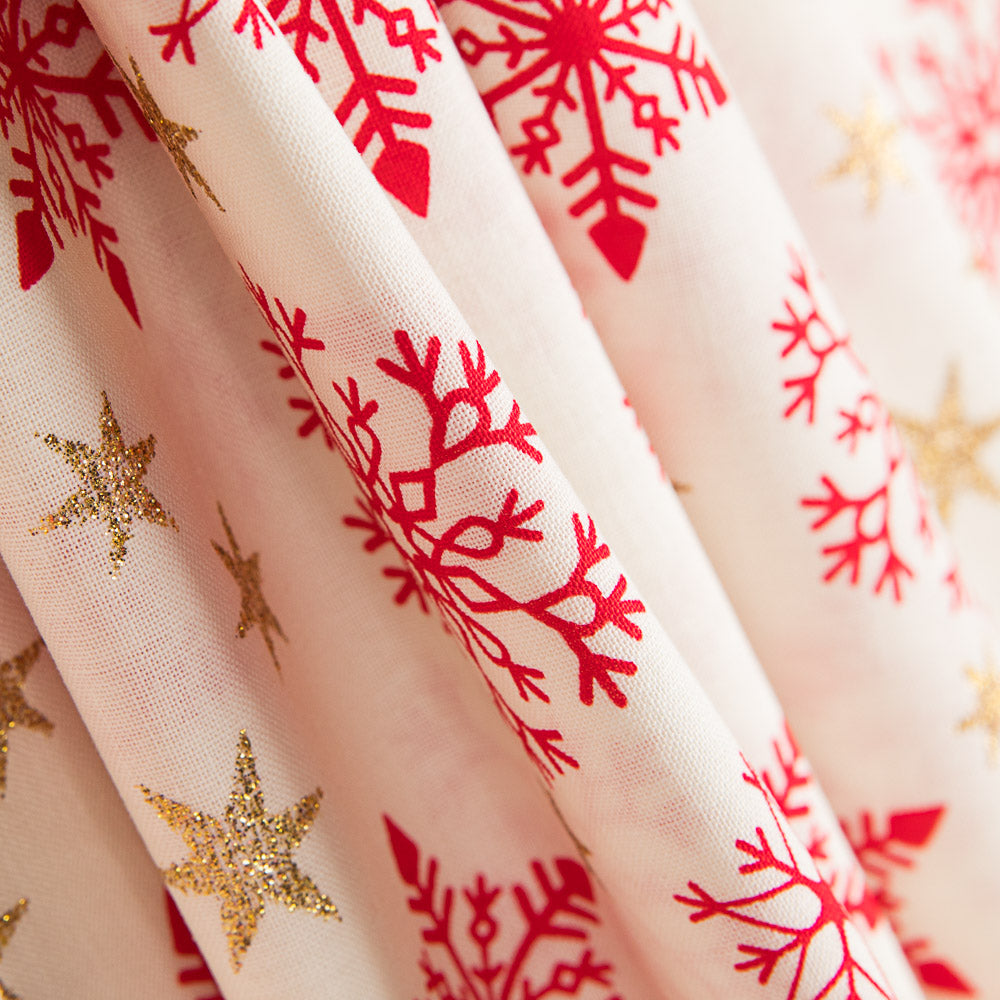 Weihnachten Baumwolle Baumwolle Golden Stars Ecru - Ribes y Casals