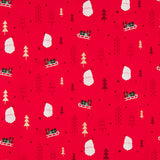 Rote Schlitten aus Baumwolle für Weihnachten - Ribes y Casals
