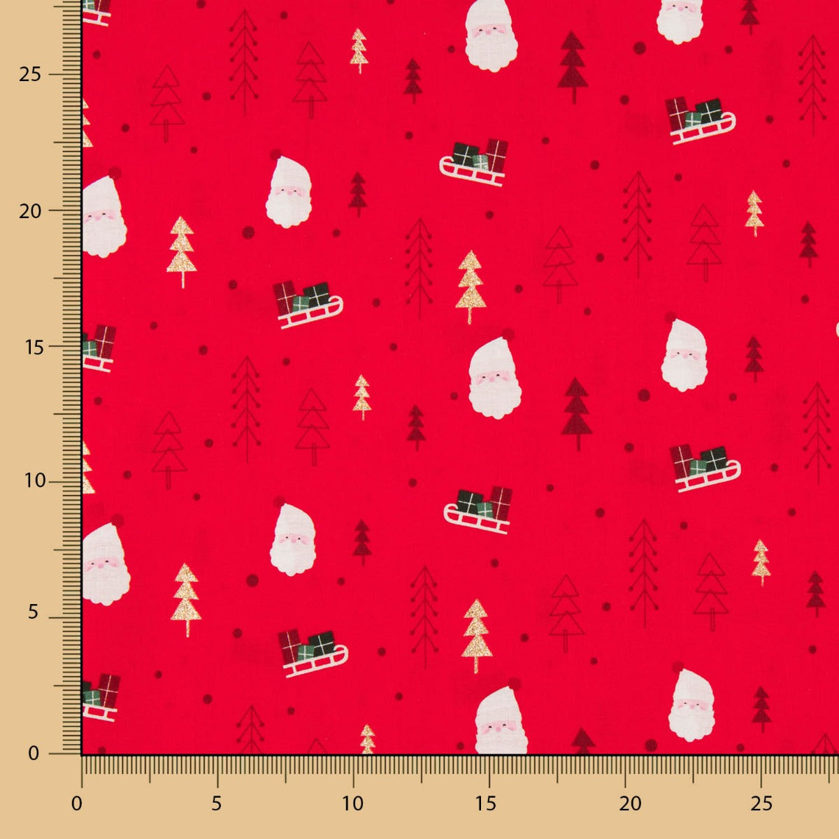 Rote Schlitten aus Baumwolle für Weihnachten - Ribes y Casals