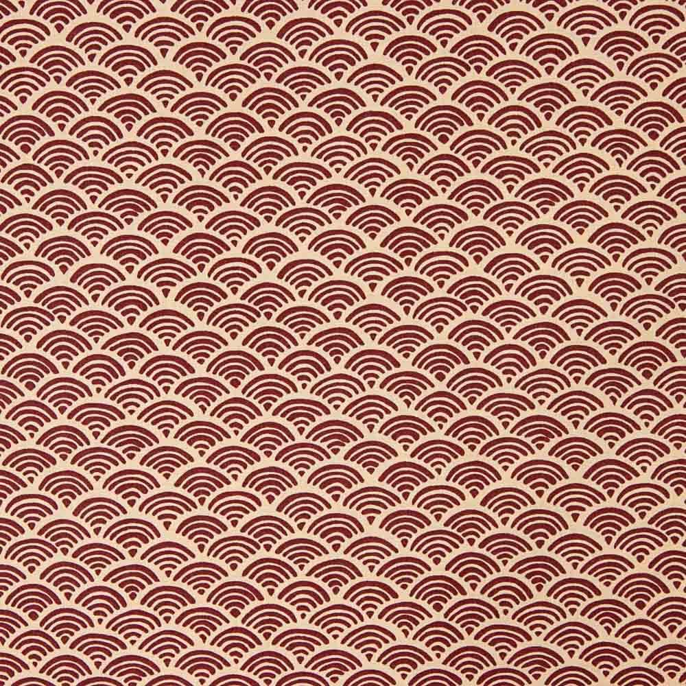 Patchwork Baumwolle Wellen Granat - Ribes y Casals