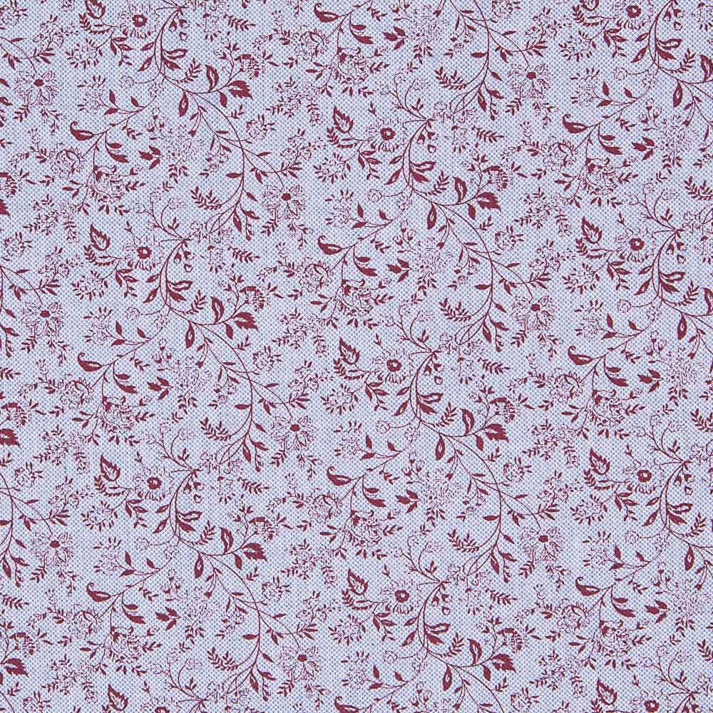 Cotton Oxford Floral Maroon - Ribes y Casals
