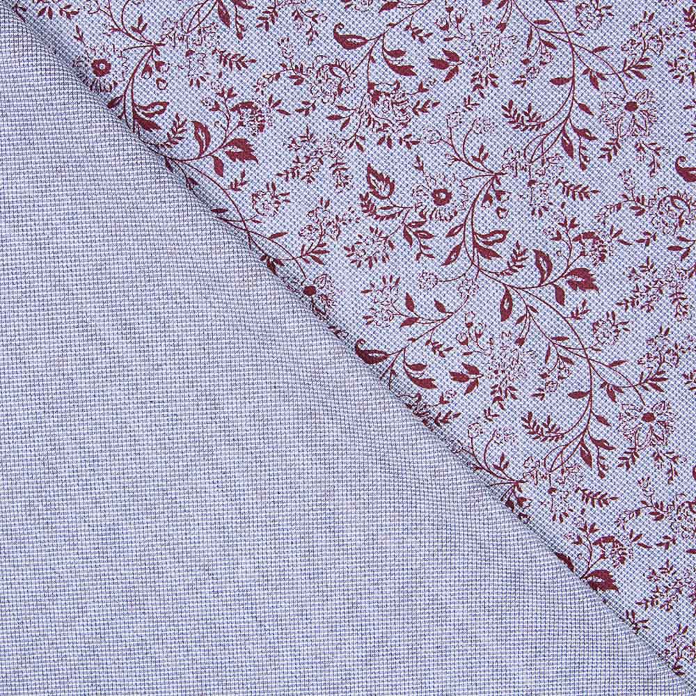 Cotton Oxford Floral Maroon - Ribes y Casals