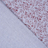 Cotton Oxford Floral Maroon - Ribes y Casals