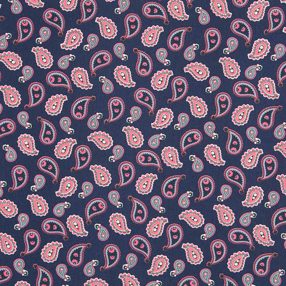 Paisley Baumwolle Blau - Ribes y Casals