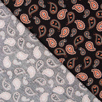 Paisley Baumwolle Schwarz - Ribes y Casals