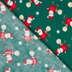 Baumwolle Weihnachtsmann Geschenke Grün - Ribes y Casals