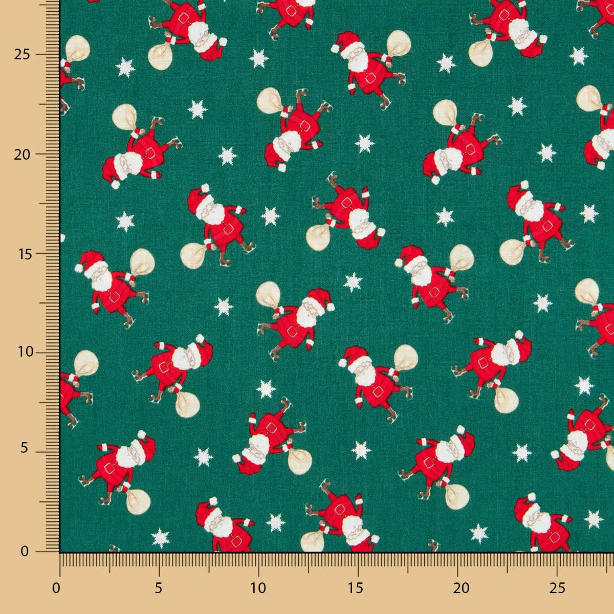 Baumwolle Weihnachtsmann Geschenke Grün - Ribes y Casals