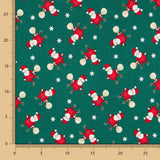 Baumwolle Weihnachtsmann Geschenke Grün - Ribes y Casals