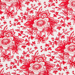 Baumwoll-Patchwork Lily Bouquet Rot - Ribes y Casals