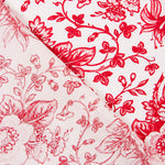 Baumwoll-Patchwork Lily Bouquet Rot - Ribes y Casals