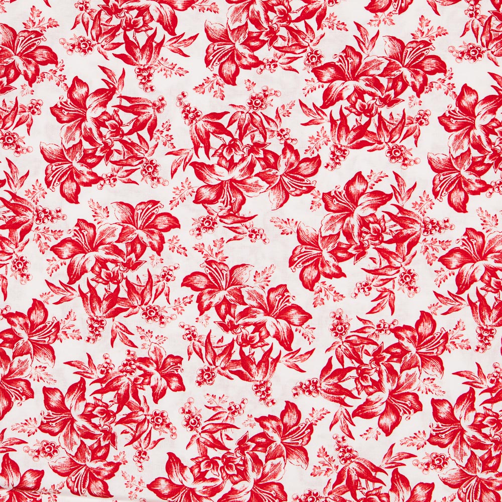 Patchwork Baumwolle Lily Rot - Ribes y Casals