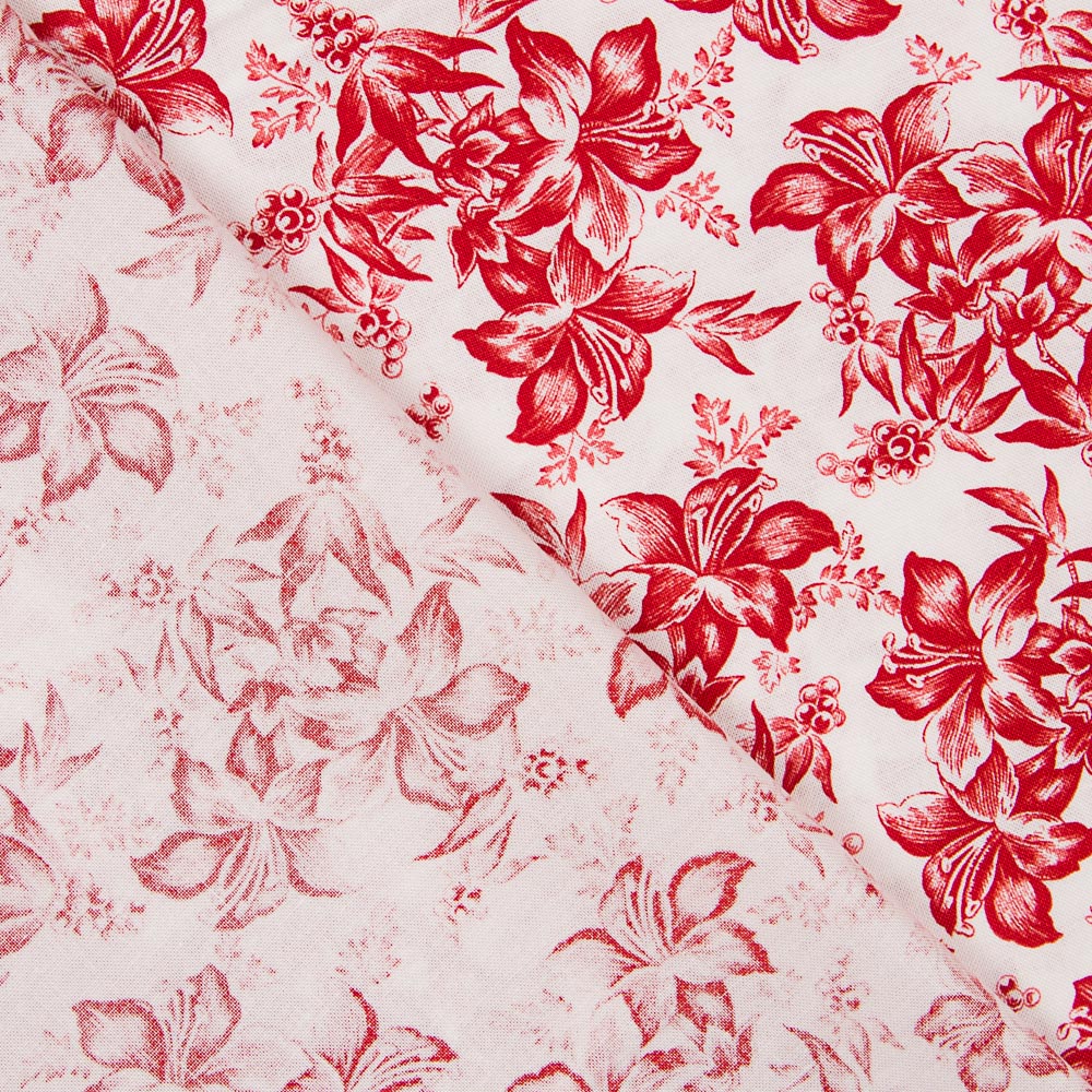Patchwork Baumwolle Lily Rot - Ribes y Casals