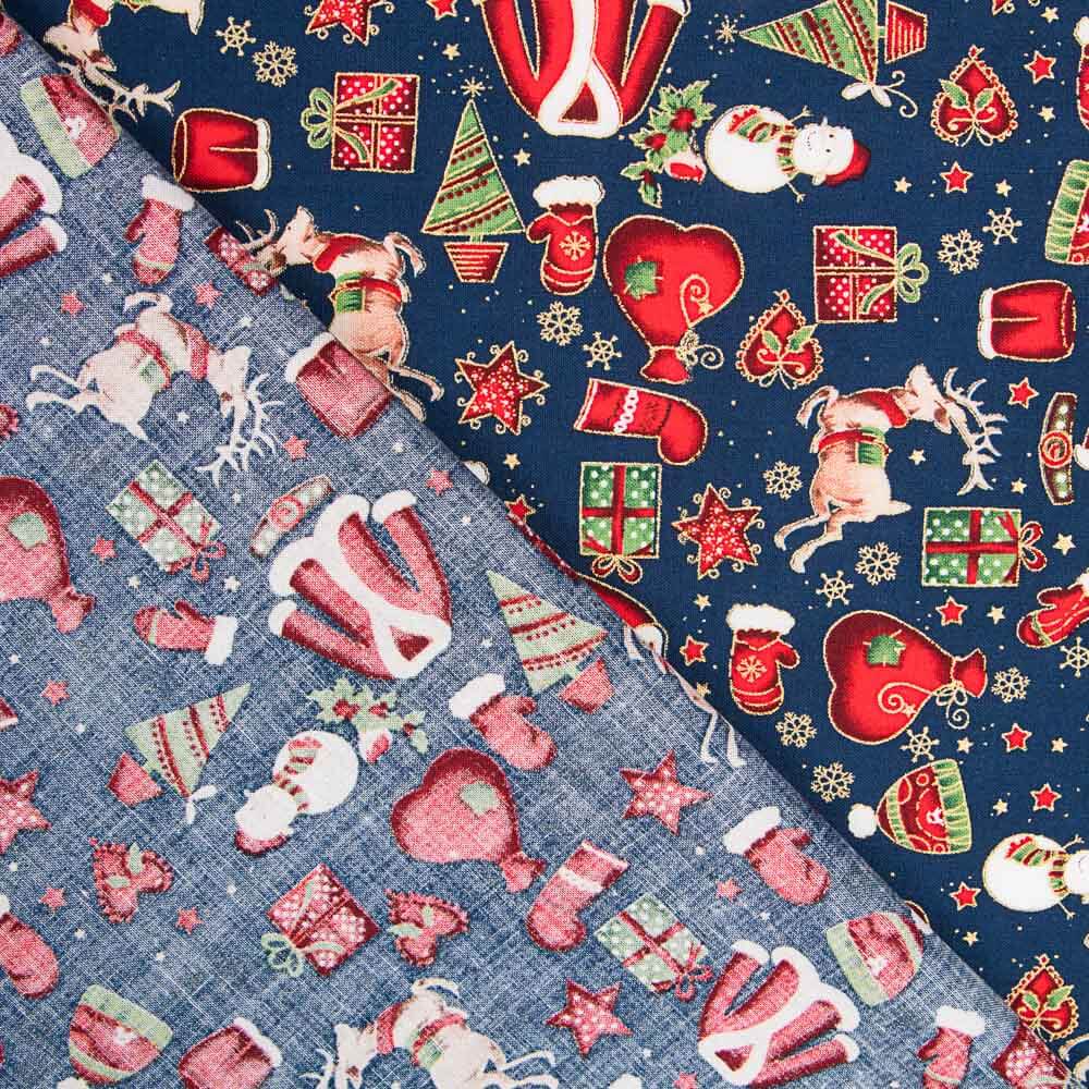 Weihnachten Baumwolle Jacke Blau - Ribes y Casals