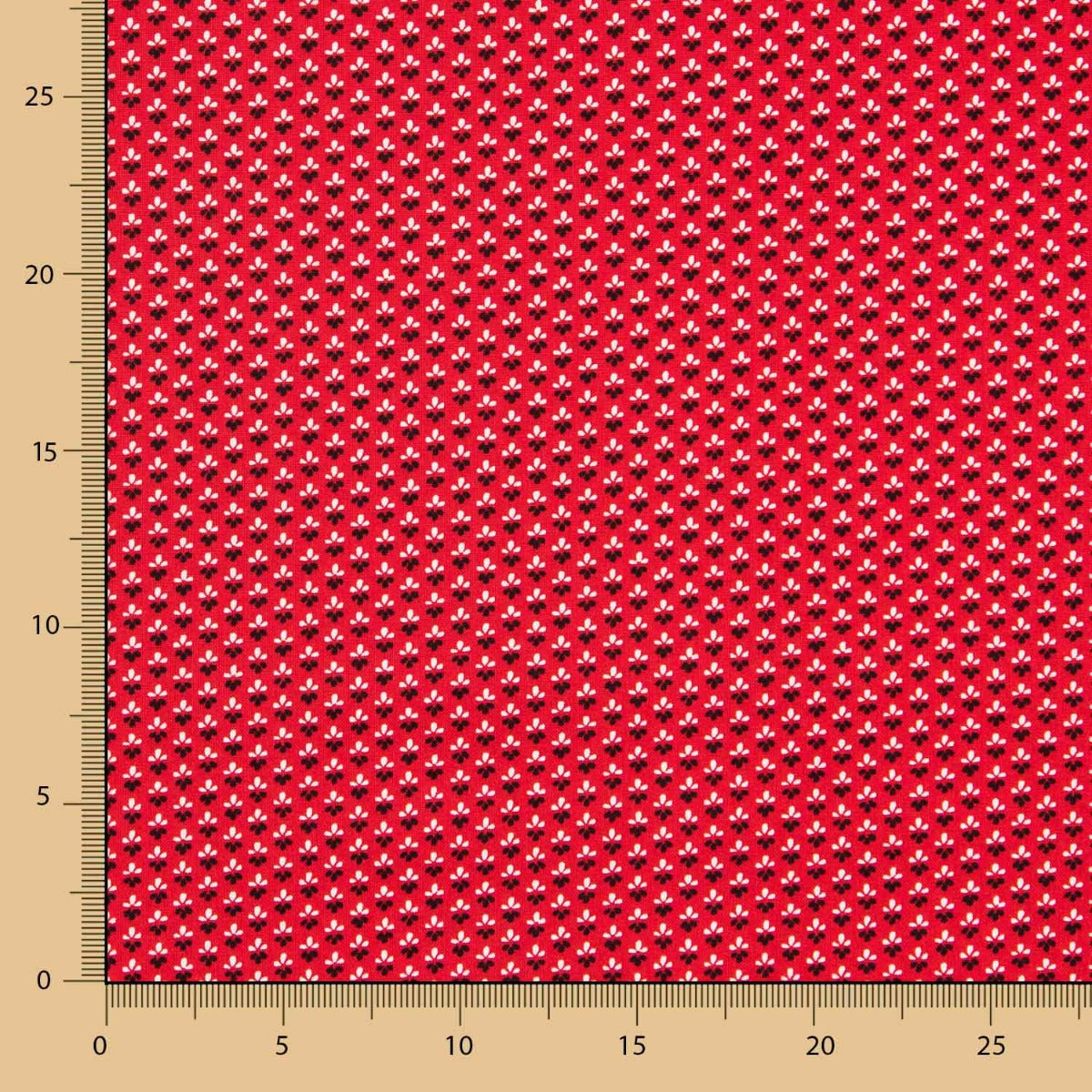 Patchwork Baumwolle Tulpen Rot - Ribes y Casals