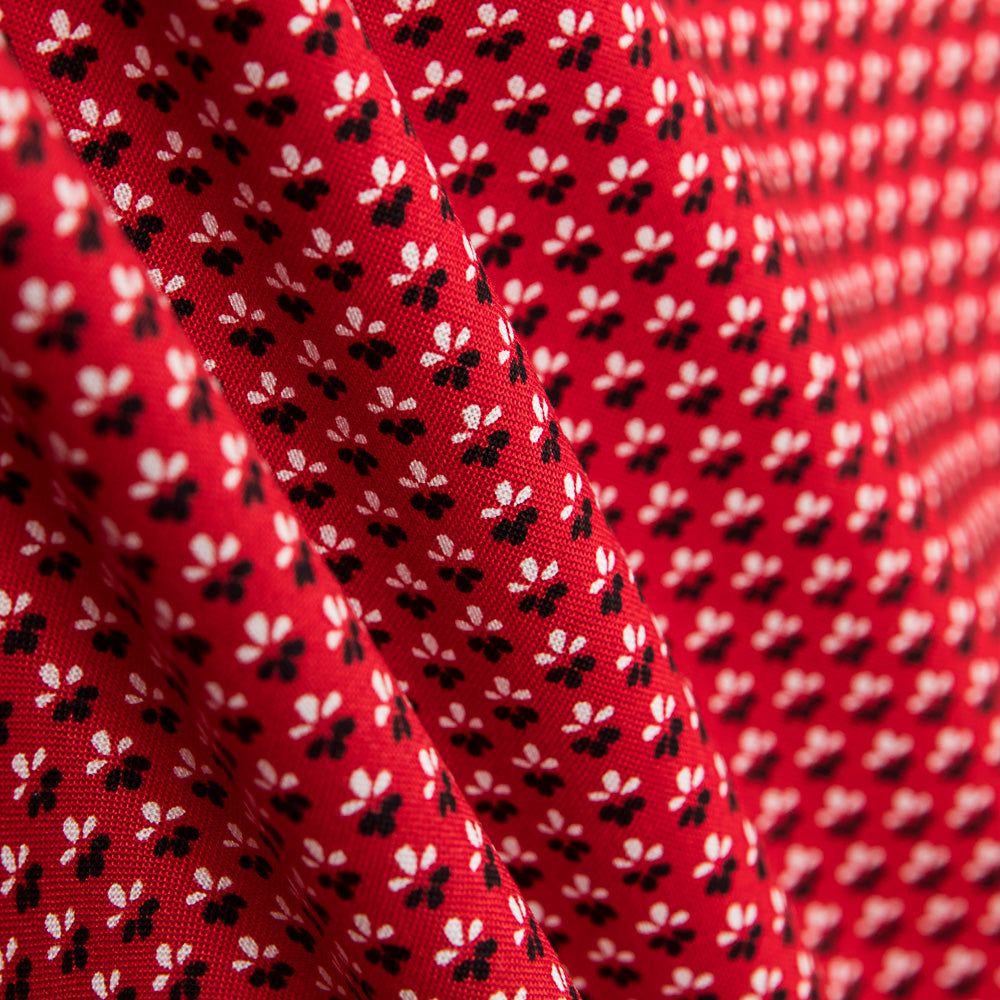 Patchwork Baumwolle Tulpen Rot - Ribes y Casals