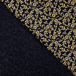 Popeline Baumwolle Popeline Golden Branches Navy - Ribes y Casals