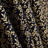 Popeline Baumwolle Popeline Golden Branches Navy - Ribes y Casals