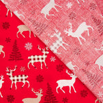 Baumwolle Weihnachten Baumwolle Hirsche Alpe Rot - Ribes y Casals
