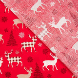 Baumwolle Weihnachten Baumwolle Hirsche Alpe Rot - Ribes y Casals