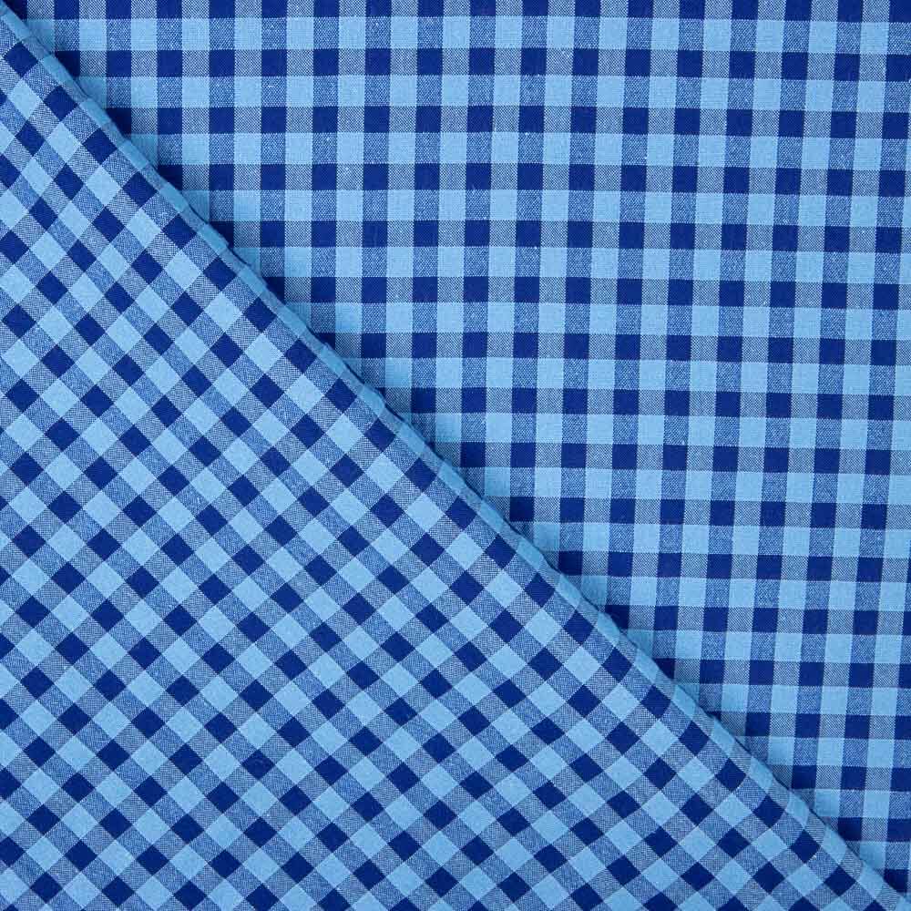 Baumwolle Seersucker Medium Square Baumwolle Königsblau - Ribes y Casals