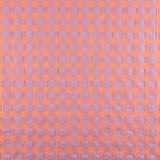 Seersucker-Baumwollreste Maxi Frame Orange/Mauve 65 x 140 cm - Ribes y Casals