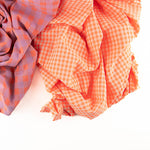 Seersucker Baumwolle Medium Square Medium Orange Fluor Orange - Ribes y Casals