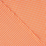 Seersucker Cotton Mini Square Orange Fluor Cotton - Ribes y Casals