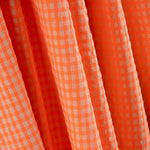 Seersucker Cotton Mini Square Orange Fluor Cotton - Ribes y Casals