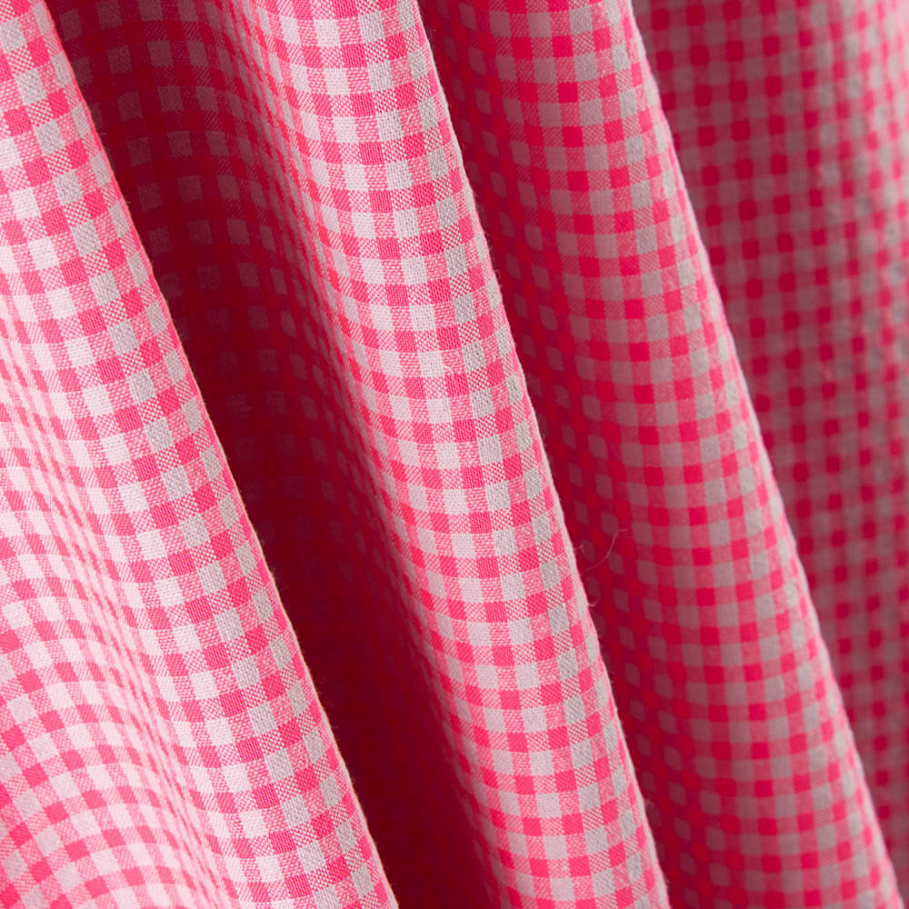 Seersucker Baumwolle Mini Fluor Rosa Mini Barbie Frame - Ribes y Casals