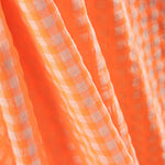 Seersucker Baumwolle Medium Square Medium Orange Fluor Orange - Ribes y Casals