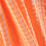 Seersucker Baumwolle Medium Square Medium Orange Fluor Orange - Ribes y Casals