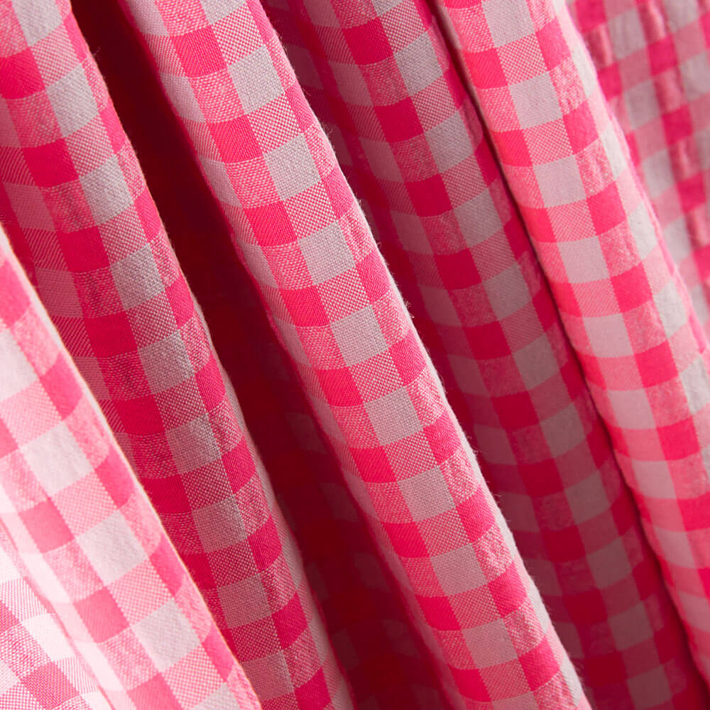 Baumwolle Seersucker Medium Square Baumwolle Fluor Rosa - Ribes y Casals