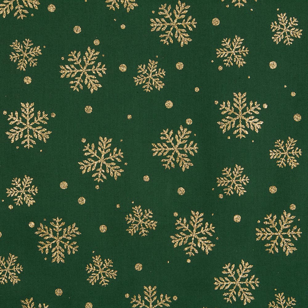 Grüner Baumwoll-Weihnachtsstern Gold - Ribes y Casals