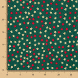 Weihnachten Grün Baumwolle Weihnachten Sterne Lackiert Gold - Ribes y Casals
