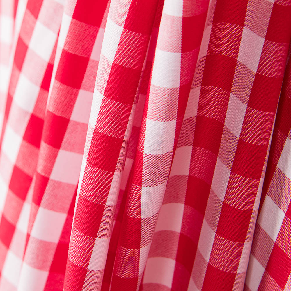 Baumwolle Vichy Baumwolle Maxi Rot - Ribes y Casals