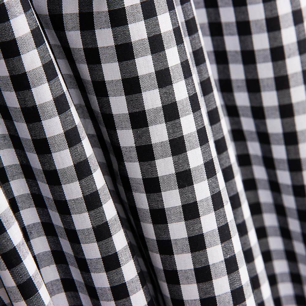 Vichy Cotton Medium Schwarz - Ribes y Casals