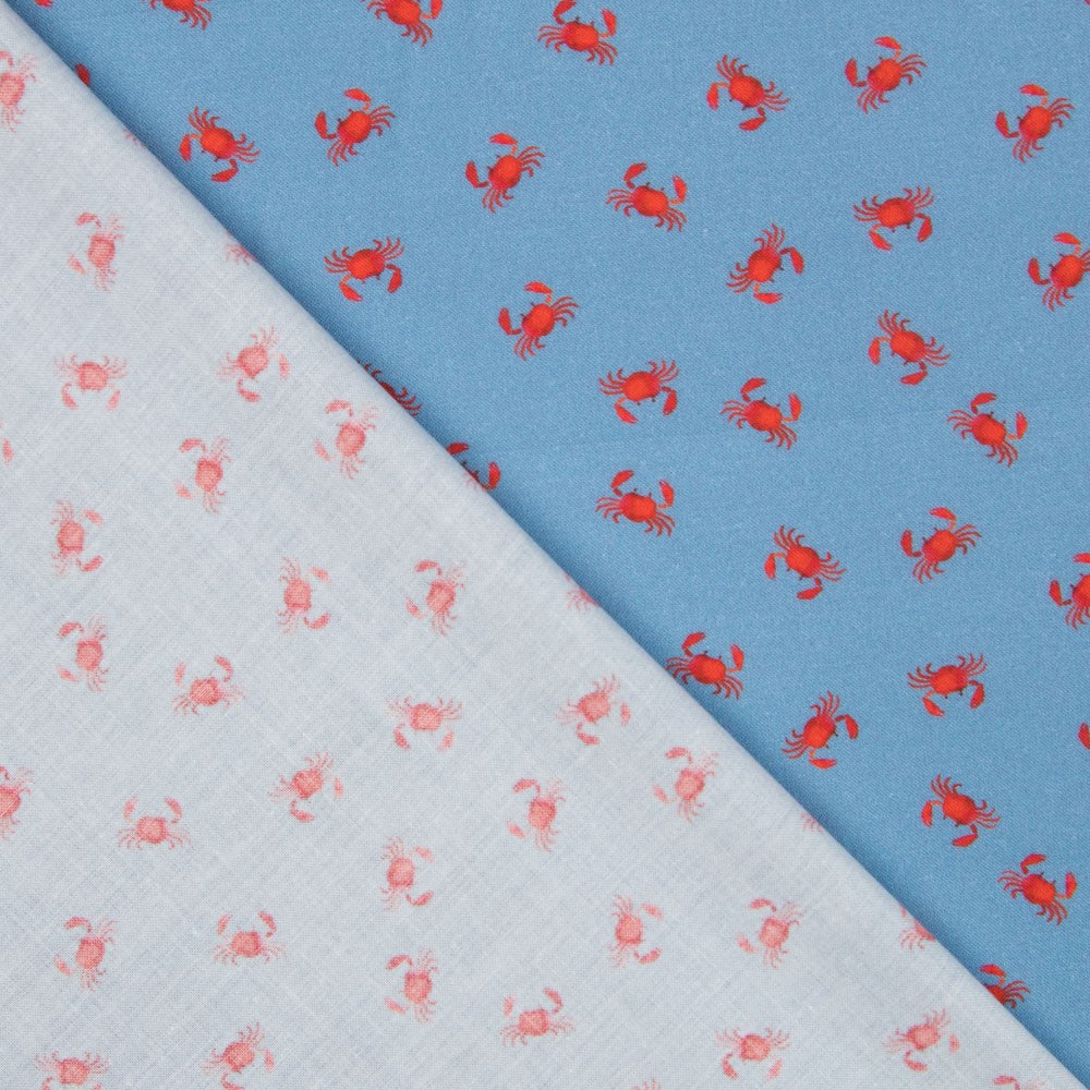 Antibakterielle Baumwolle Krabbe Blau Denim - Ribes y Casals