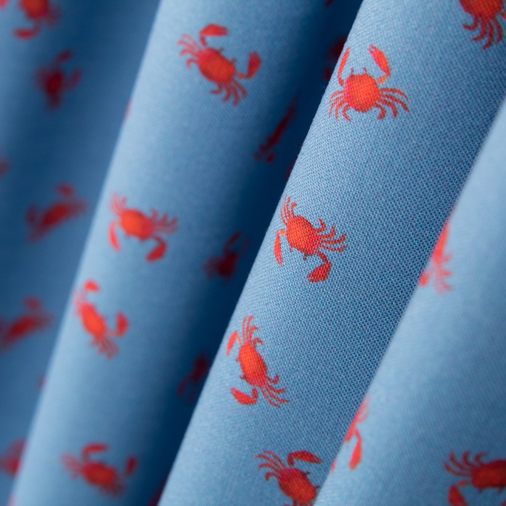 Antibakterielle Baumwolle Krabbe Blau Denim - Ribes y Casals