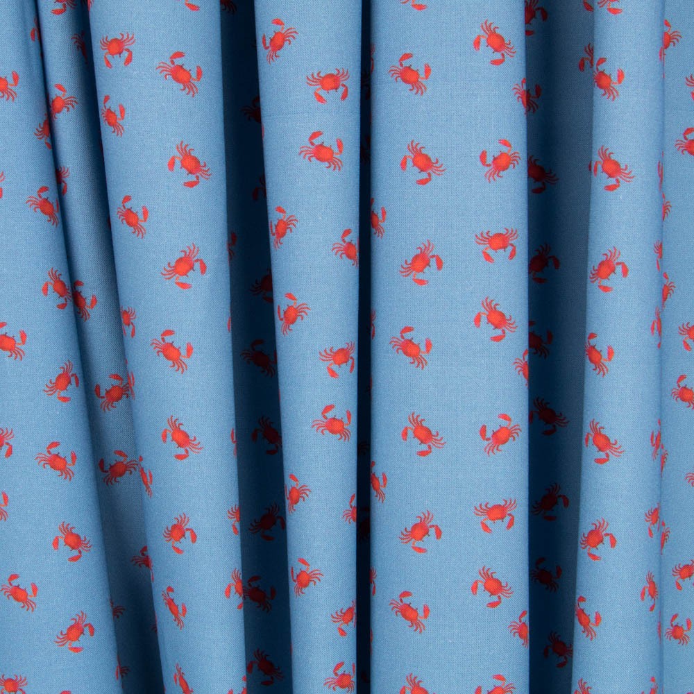 Antibakterielle Baumwolle Krabbe Blau Denim - Ribes y Casals