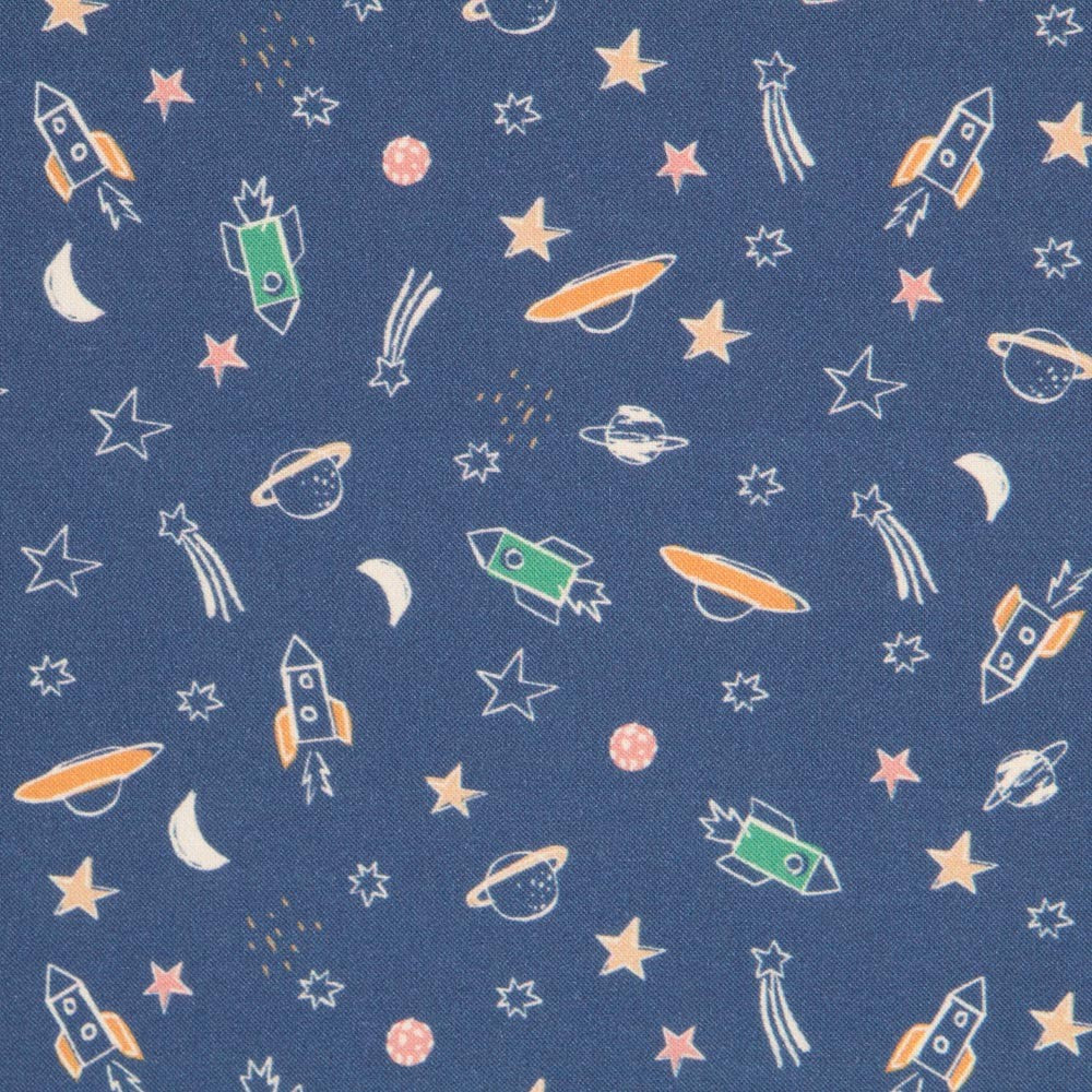 Antibakterielle Baumwolle Space Blue - Ribes y Casals