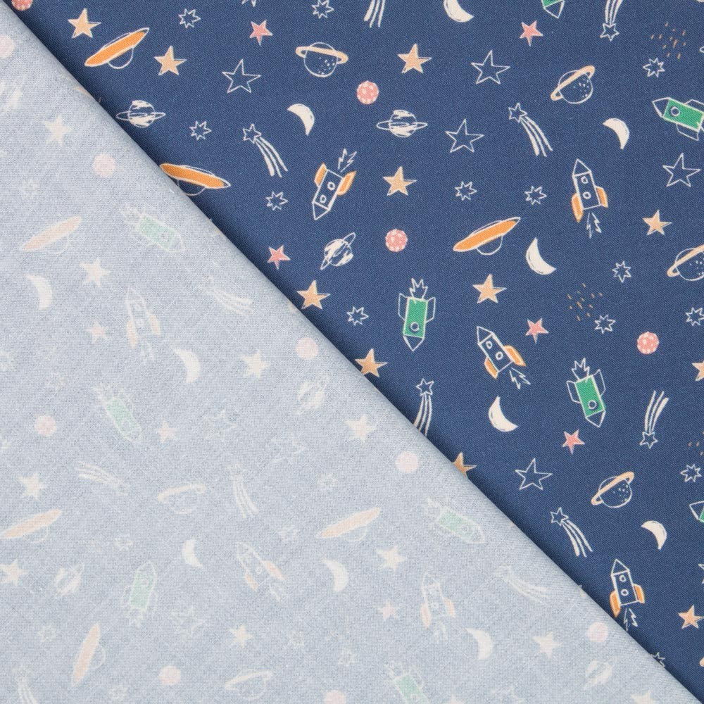 Antibakterielle Baumwolle Space Blue - Ribes y Casals