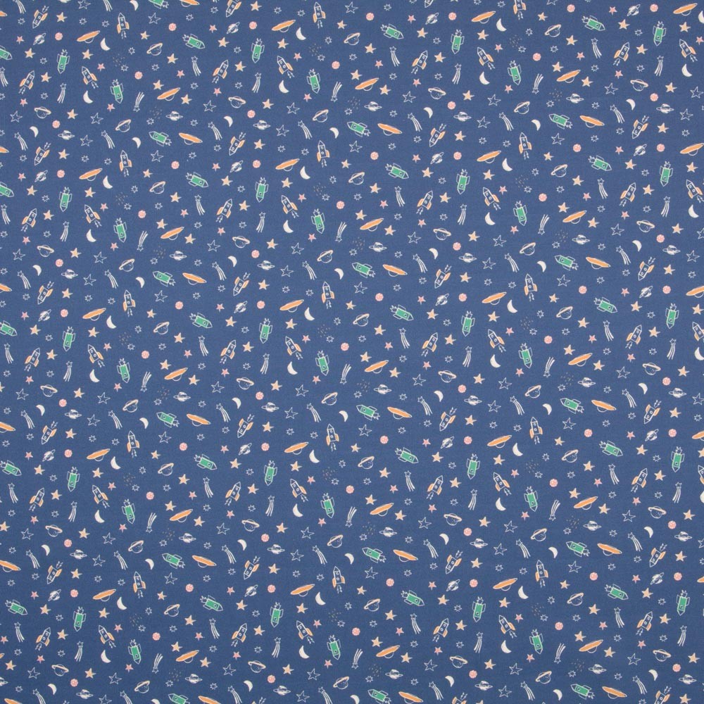 Antibakterielle Baumwolle Space Blue - Ribes y Casals
