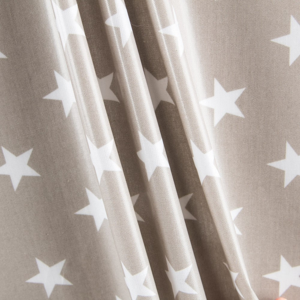 Baumwolle Waxed Stars Taupe - Ribes y Casals