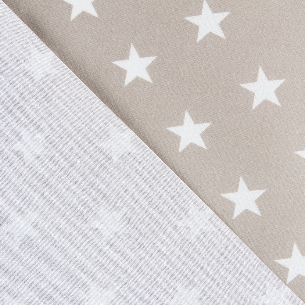 Baumwolle Waxed Stars Taupe - Ribes y Casals